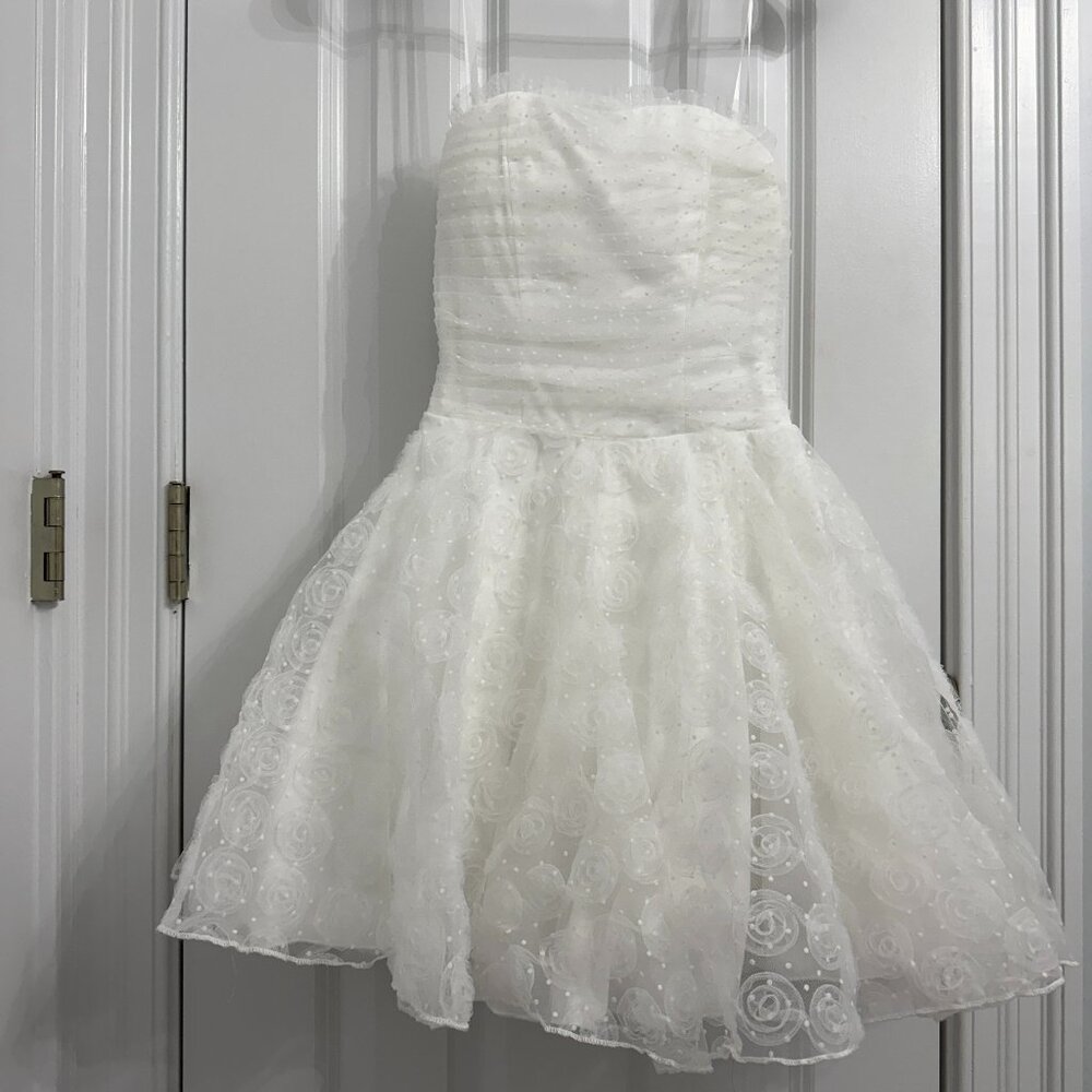 Macy's Alex & Sophia white dress